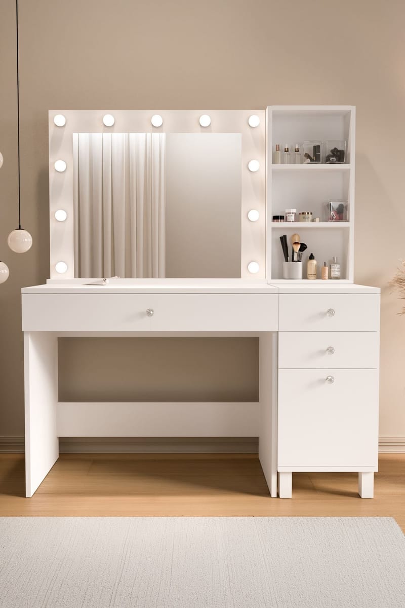 Levio Sminkbord 125,4x147x44,5 cm - Vit - Products - Möbler - Bord & matgrupp - Sminkbord & toalettbord