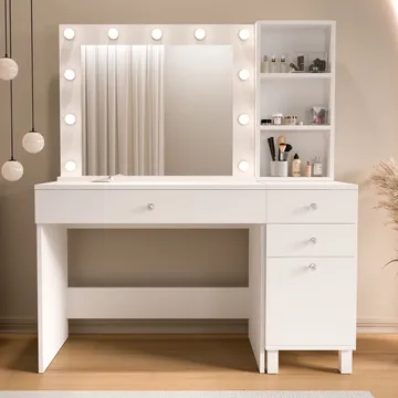 Levio Sminkbord 125,4x147x44,5 cm - Vit - Products - Möbler - Bord & matgrupp - Sminkbord & toalettbord