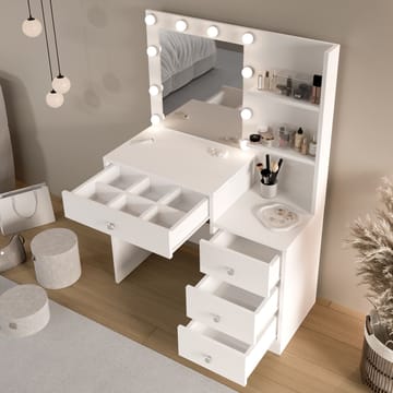 Uvero Sminkbord 69,4x135x40 cm - Vit - Products - Möbler - Bord & matgrupp - Sminkbord & toalettbord
