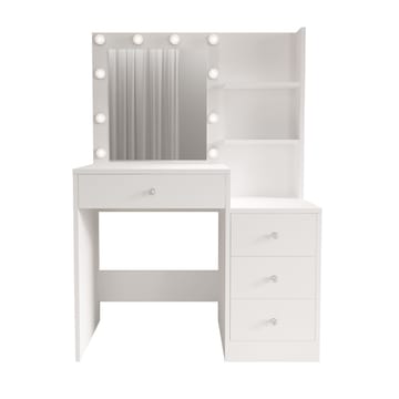 Uvero Sminkbord 69,4x135x40 cm - Vit - Products - Möbler - Bord & matgrupp - Sminkbord & toalettbord