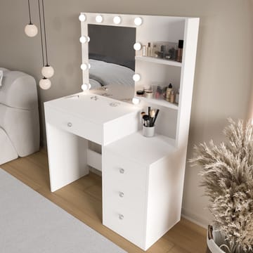 Uvero Sminkbord 69,4x135x40 cm - Vit - Products - Möbler - Bord & matgrupp - Sminkbord & toalettbord