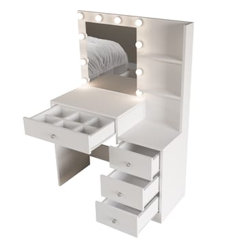Uvero Sminkbord 69,4x135x40 cm - Vit - Products - Möbler - Bord & matgrupp - Sminkbord & toalettbord