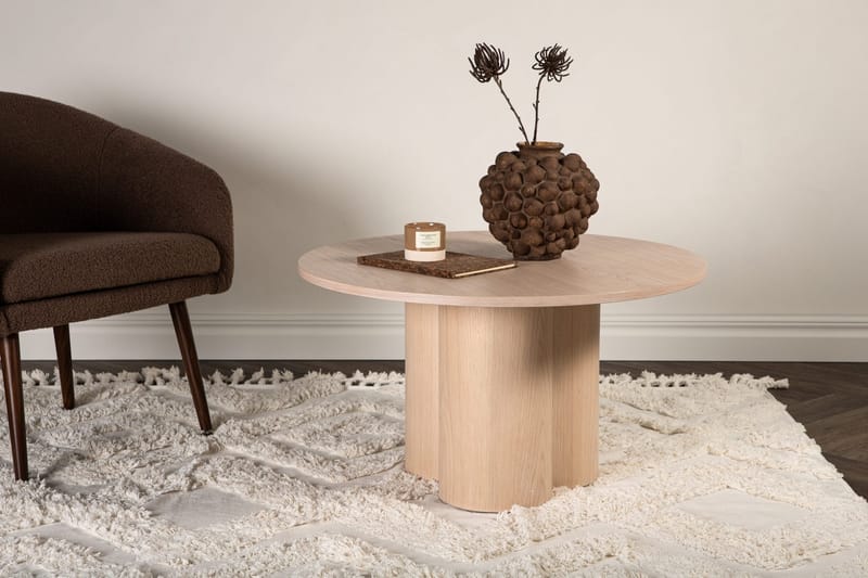 Soffbord Ø80 cm whitewash - Olivia - Whitewash - Products - Möbler - Bord & matgrupp - Soffbord