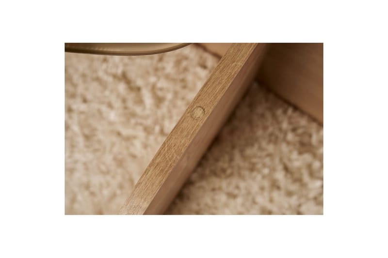 Soffbord Aeris 75 cm med Glasskiva - Safir Ek / Transparent - Products - Möbler - Bord & matgrupp - Soffbord