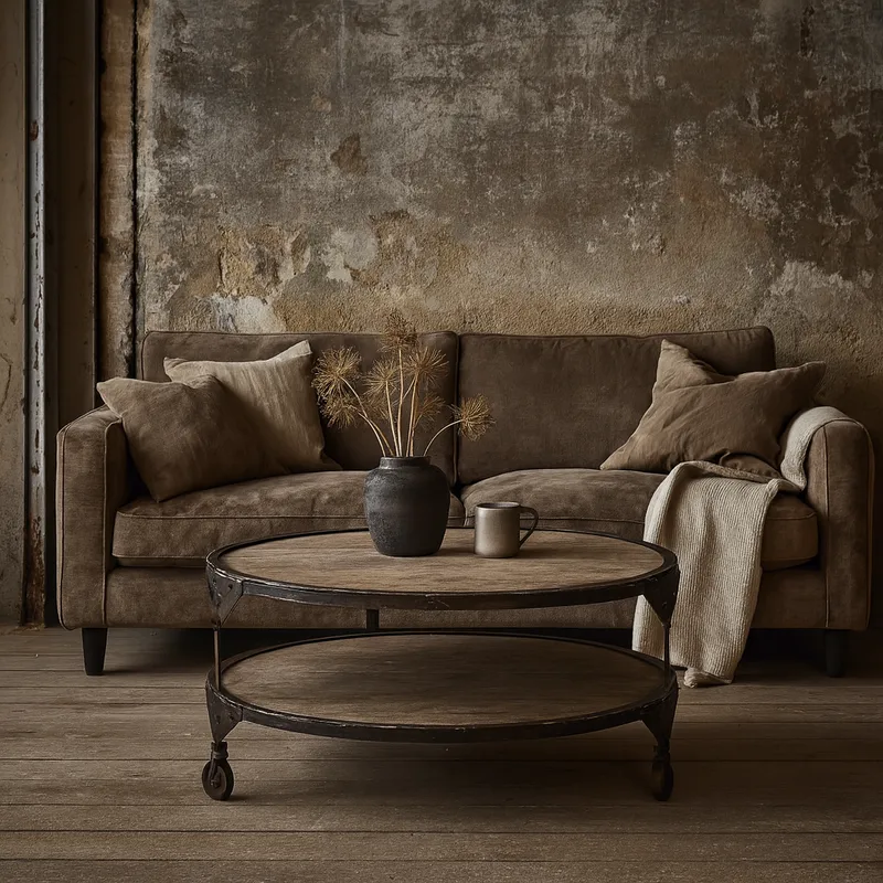 Bombay runt soffbord Ø90 cm - Vintage, Natur