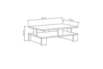 Decorta Soffbord 80 cm med Förvaring Hylla - Ekfärg - Products - Möbler - Bord & matgrupp - Soffbord - Soffbord med förvaring