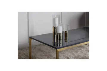 Soffbord Estelle Rektangulärt 60x120 cm Marmor - Grå / Mässing - Products - Möbler - Bord & matgrupp - Soffbord