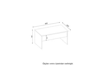 Furny Home Soffbord 90 cm Höj- och Sänkbar med Förvaring - Vit - Products - Möbler - Bord & matgrupp - Soffbord - Soffbord med förvaring