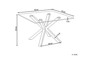 Soffbord genomskinlig/guld STARLIGHT - Guld - Products - Möbler - Bord & matgrupp - Soffbord