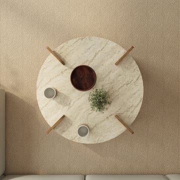 Harvo Soffbord 90x35x90 cm - Travertin och valnöt - Products - Möbler - Bord & matgrupp - Soffbord