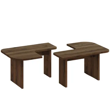 Iris Soffbordsset 90x35x45 cm - Antik valnöt - Products - Möbler - Bord & matgrupp - Soffbord - Soffbord med förvaring