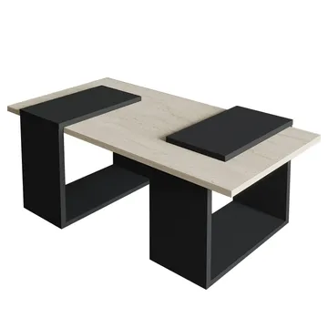 Matris Soffbord 90x37x46,6 cm - Travertine och Anthracite - Products - Möbler - Bord & matgrupp - Soffbord - Soffbord med förvaring