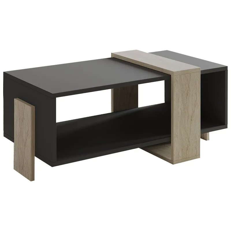 Norell Soffbord 90x40x49 cm, Travertine och Anthracite