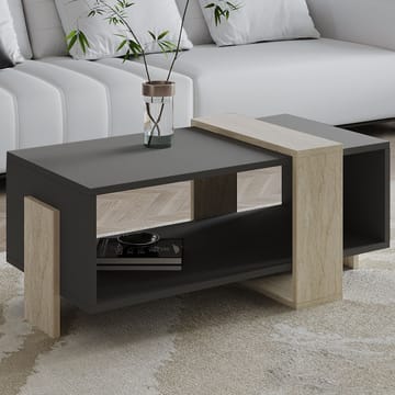 Norell Soffbord 90x40x49 cm - Travertine och Anthracite - Products - Möbler - Bord & matgrupp - Soffbord - Soffbord med förvaring