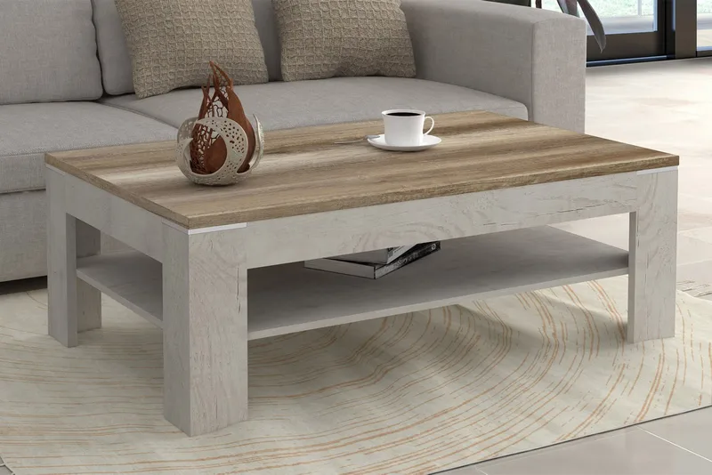 Perkhill Soffbord 120 cm med Förvaring Hylla - Brun/Grå - Products - Möbler - Bord & matgrupp - Soffbord - Soffbord med förvaring