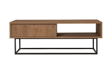 Pocono Soffbord 120 cm med Förvaring Hylla + Låda - Mörkbrun/Svart - Products - Möbler - Bord & matgrupp - Soffbord - Soffbord med förvaring
