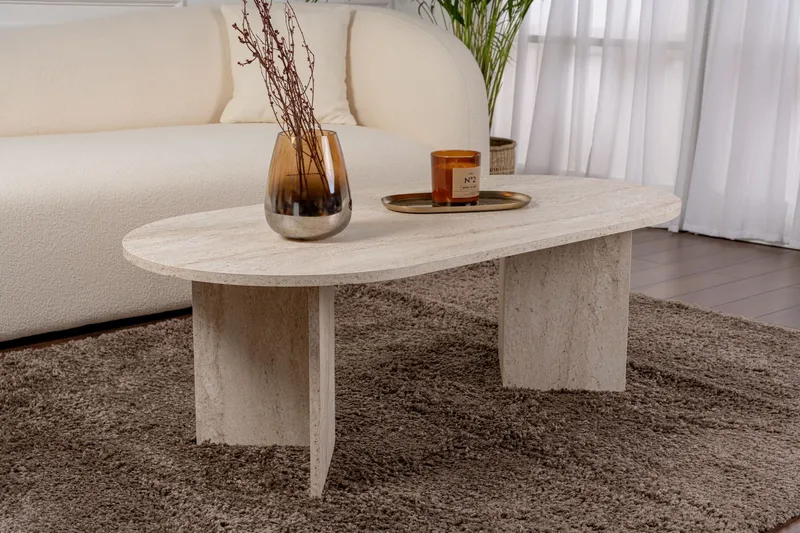 Soffbord Sable 119 x 60 cm - Travertin - Products - Möbler - Bord & matgrupp - Soffbord