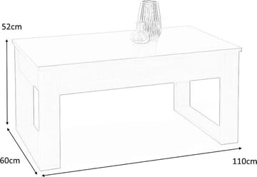 Soffbord med lådor 110x 60 cm ljus ek - Sonoma ek - Products - Möbler - Bord & matgrupp - Soffbord - Soffbord med förvaring