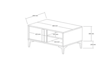 Sonay Soffbord 90 cm - Antracit - Products - Möbler - Bord & matgrupp - Soffbord