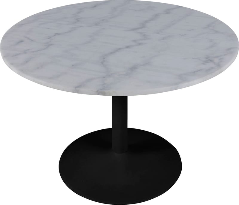Tarifa matbord Ø110 cm - Vit marmor/svart - Vit marmor/svart - Products - Möbler - Bord & matgrupp - Matbord & köksbord
