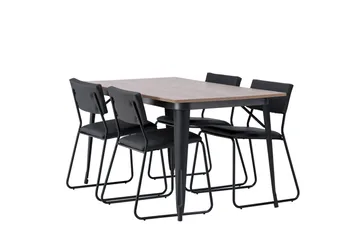 Tempe Matgrupp 140 cm Rektangulär med 4 Kenth Stolar - Svart - Products - Möbler - Bord & matgrupp - Matgrupp
