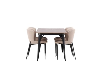 Tempe Matgrupp 140 cm Rektangulär med 4 Modesto stolar - Beige - Products - Möbler - Bord & matgrupp - Matgrupp
