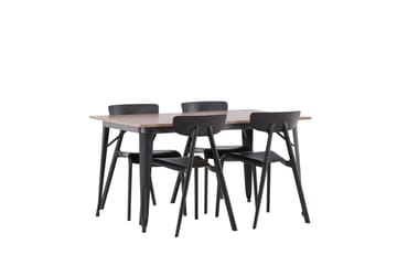 Tempe Matgrupp 140 cm Rektangulär med 4 Ursholmen stolar - Svart - Products - Möbler - Bord & matgrupp - Matgrupp