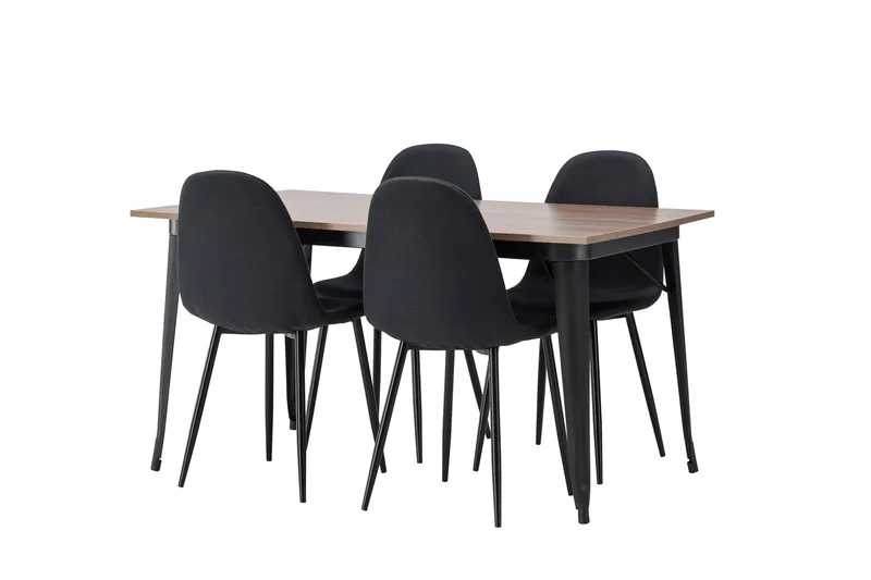 Tempe Matgrupp 140 cm Rektangulär med 4 Polar stolar - Svart - Products - Möbler - Bord & matgrupp - Matgrupp