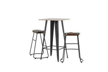 Tempe Matgrupp 60 cm Rektangulär med 2 Ozark stolar - Svart - Products - Möbler - Bord & matgrupp - Matgrupp