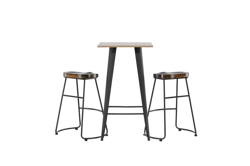 Tempe Matgrupp 60 cm Rektangulär med 2 Ozark stolar - Svart - Products - Möbler - Bord & matgrupp - Matgrupp