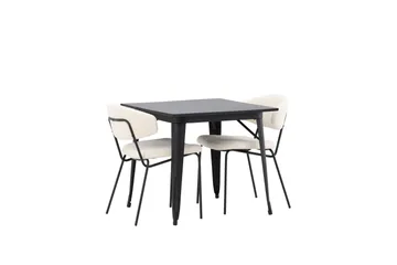 Tempe Matgrupp 80 cm Rektangulär med 2 Chico Stolar - Svart - Products - Möbler - Bord & matgrupp - Matgrupp