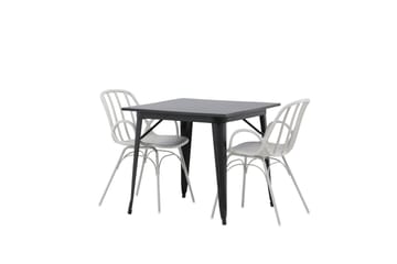 Tempe Matgrupp 80 cm Rektangulär med 2 Dyrön stolar - Svart - Products - Möbler - Bord & matgrupp - Matgrupp
