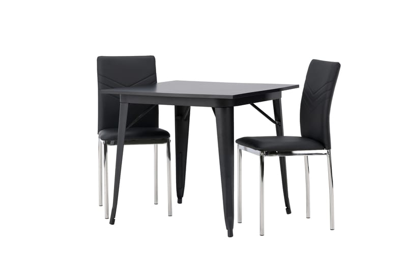Tempe Matgrupp 80 cm Rektangulär med 2 Lily stolar - Svart - Products - Möbler - Bord & matgrupp - Matgrupp