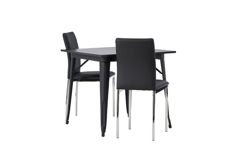 Tempe Matgrupp 80 cm Rektangulär med 2 Lily stolar - Svart - Products - Möbler - Bord & matgrupp - Matgrupp