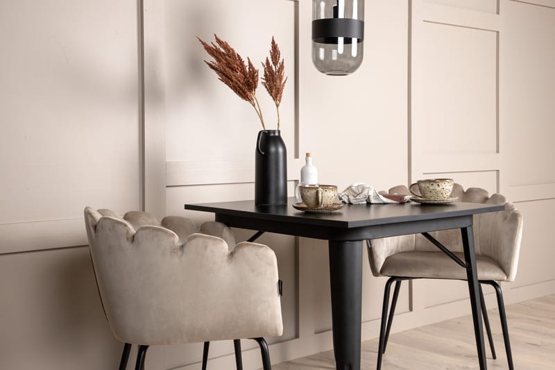 Tempe Matgrupp 80 cm Rektangulär med 2 Limhamn stolar - Beige - Products - Möbler - Bord & matgrupp - Matgrupp