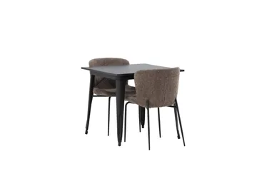 Tempe Matgrupp 80 cm Rektangulär med 2 Modesto stolar - Svart - Products - Möbler - Bord & matgrupp - Matgrupp