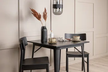 Tempe Matgrupp 80 cm Rektangulär med 2 Montros stolar - Svart - Products - Möbler - Bord & matgrupp - Matgrupp