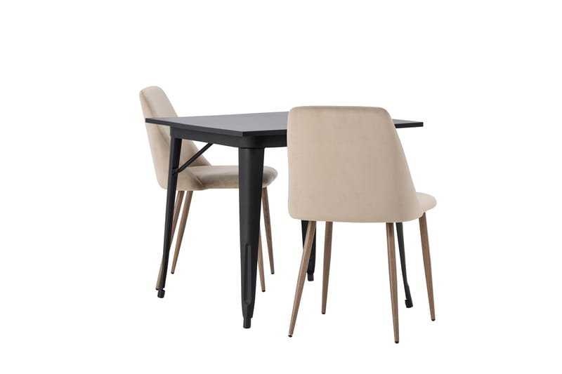Tempe Matgrupp 80 cm Rektangulär med 2 Night Stolar - Svart - Products - Möbler - Bord & matgrupp - Matgrupp