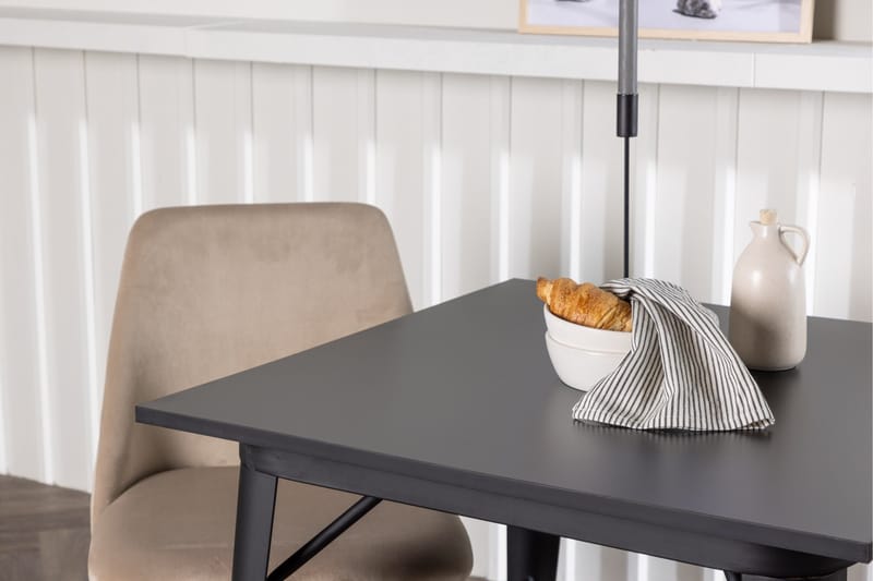 Tempe Matgrupp 80 cm Rektangulär med 2 Night Stolar - Svart - Products - Möbler - Bord & matgrupp - Matgrupp