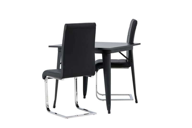 Tempe Matgrupp 80 cm Rektangulär med 2 Tempo stolar - Svart - Products - Möbler - Bord & matgrupp - Matgrupp