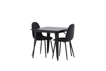 Tempe Matgrupp 80 cm Rektangulär med 2 Polar stolar - Svart - Products - Möbler - Bord & matgrupp - Matgrupp