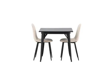 Tempe Matgrupp 80 cm Rektangulär med 2 Polar stolar - Beige - Products - Möbler - Bord & matgrupp - Matgrupp