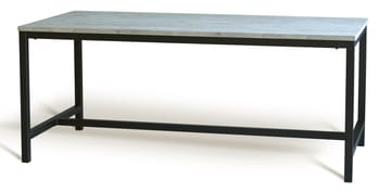Texas matgrupp med 6 st Texas matstolar Brun PU + Texas matbord whitewash 180x90 cm - Whitewash, brun PU - Products - Möbler - Bord & matgrupp - Matgrupp