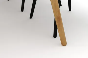 Tyrö Matgrupp med 6 st Tyrö Karmstolar - Oak/Black - Products - Möbler - Bord & matgrupp - Matgrupp