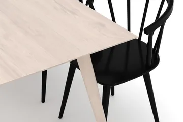 Tyrö Matgrupp med 6 st Tyrö Karmstolar - Whitewash/Black - Products - Möbler - Bord & matgrupp - Matgrupp