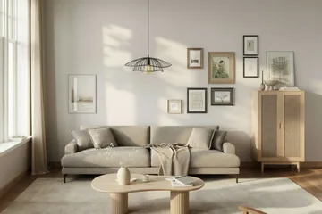 Uppveda Asymmetriskt Soffbord 130x70 cm med Travertinutseende - Beige - Products - Möbler - Bord & matgrupp - Soffbord