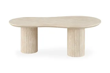 Uppveda Asymmetriskt Soffbord 130x70 cm med Travertinutseende - Beige - Products - Möbler - Bord & matgrupp - Soffbord