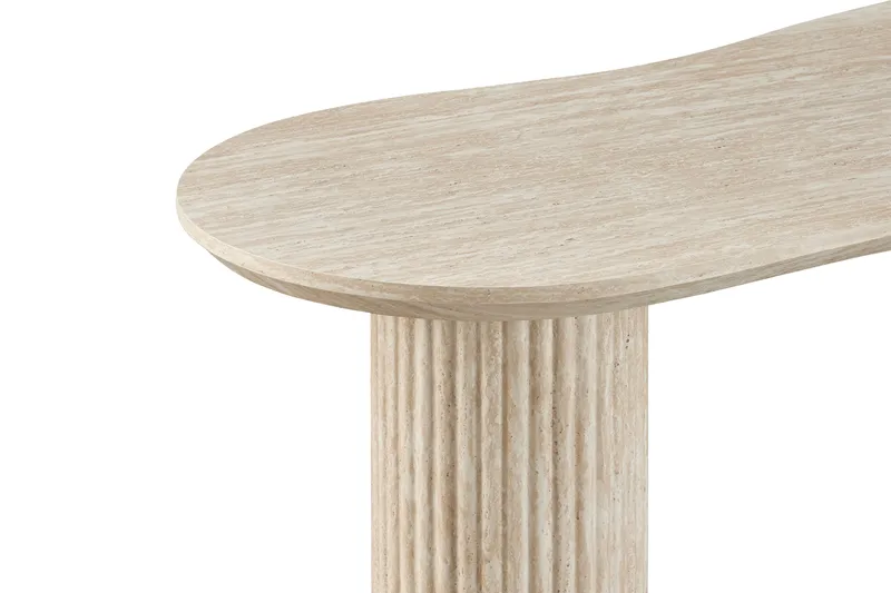 Uppveda Asymmetriskt Soffbord 130x70 cm med Travertinutseende - Beige - Products - Möbler - Bord & matgrupp - Soffbord