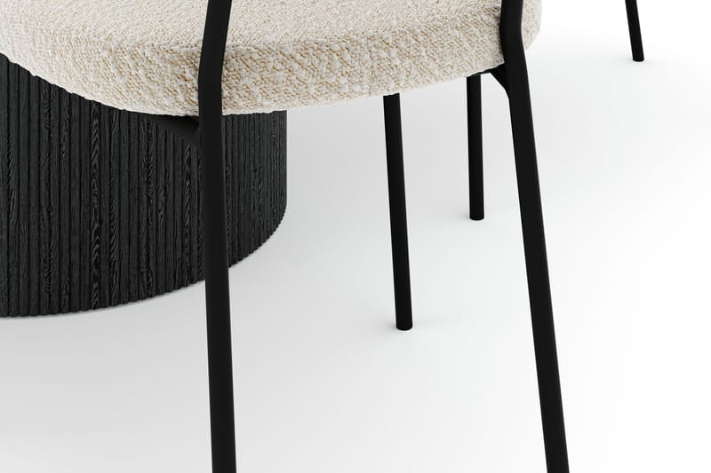Uppveda Matbord 120 cm Rund med 4 Gemmiano Stolar - Svart/Vit - Products - Möbler - Bord & matgrupp - Matgrupp