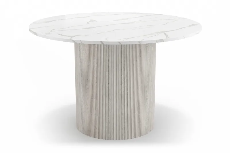 Uppveda Matbord 120 cm Rund med 4 Sawako Stolar - Vit - Products - Möbler - Bord & matgrupp - Matgrupp